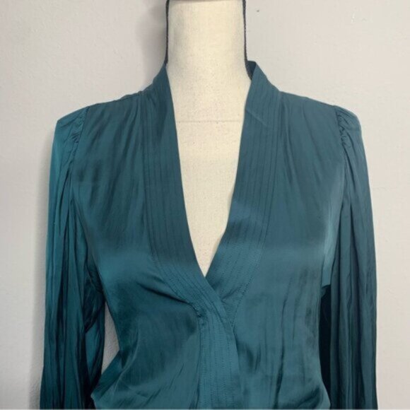 NWT Zadig & Voltaire Remember Satin Mini Long Sleeve Dress - Picture 9 of 16